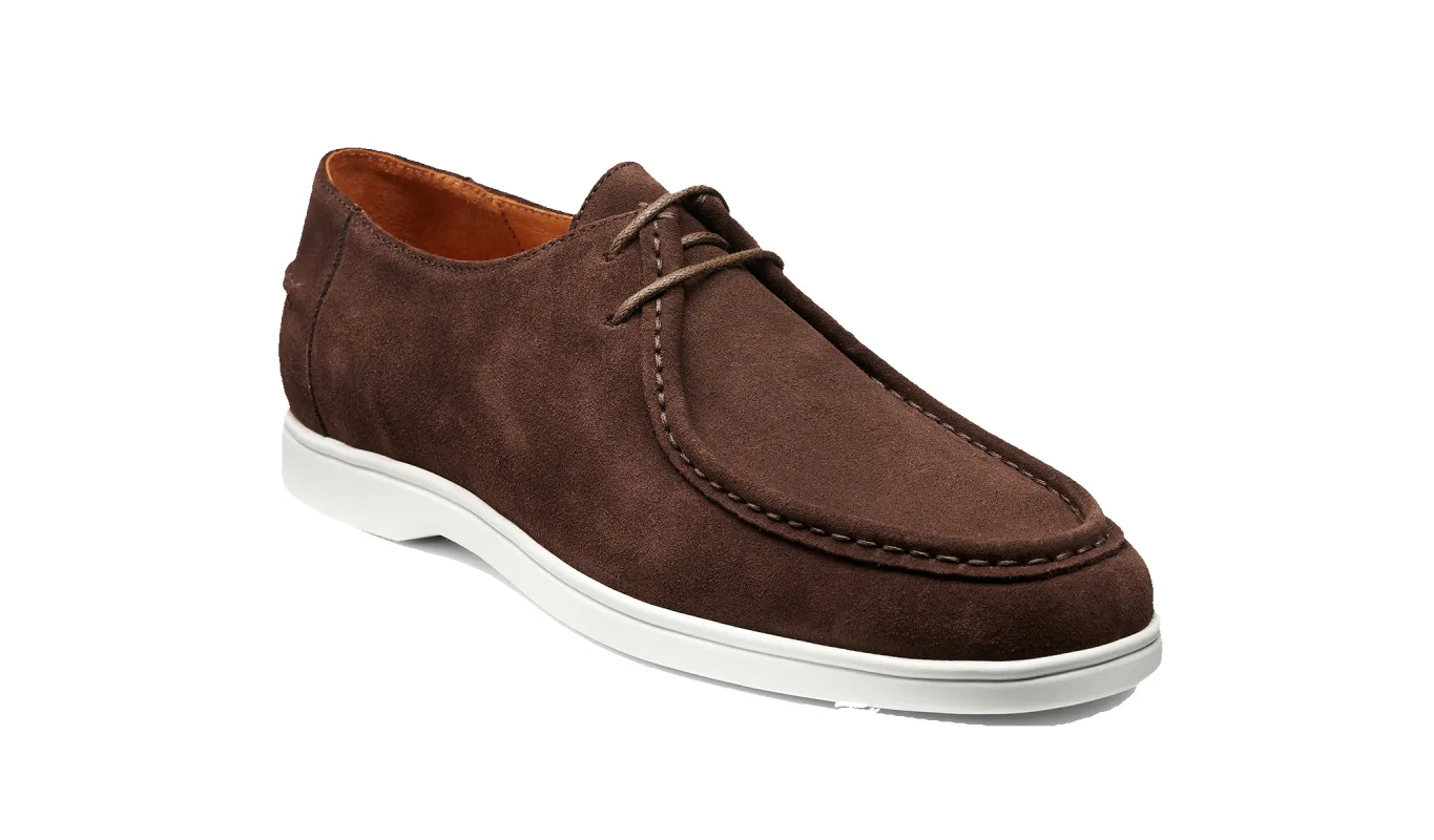 Vigo - Coffee Suede White Sole sold by Barker Shoes