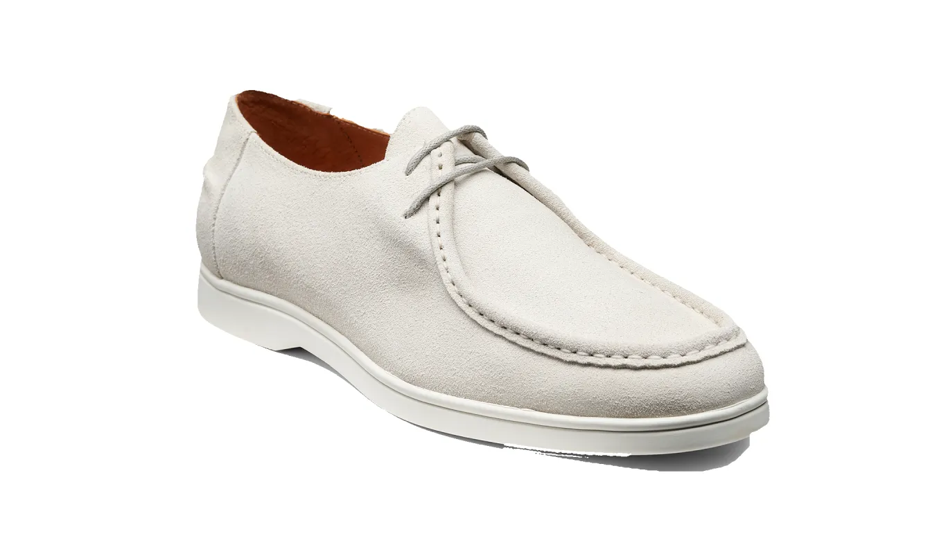 Vigo - White Suede White Sole sold by Barker Shoes