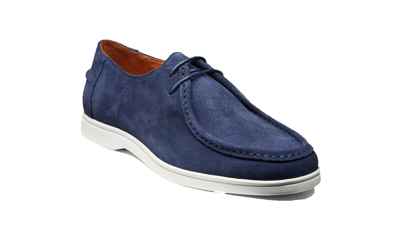 Vigo - Navy Suede White Sole sold by Barker Shoes