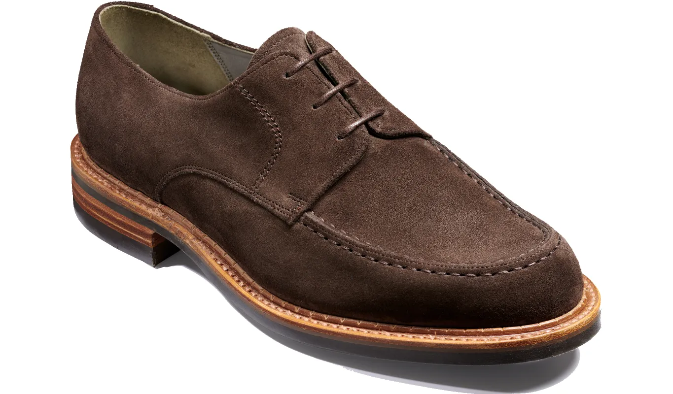 Wilson - Bitter Chocolate Suede sold by Barker Shoes