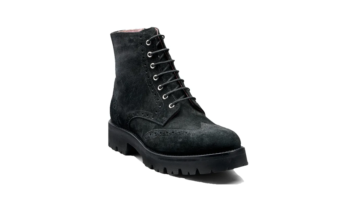 Kelsey - Black Suede sold by Barker Shoes
