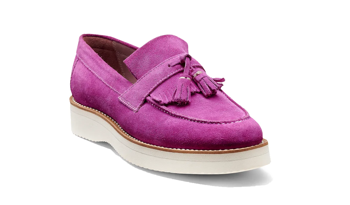 Abbie - Fuchsia Suede sold by Barker Shoes