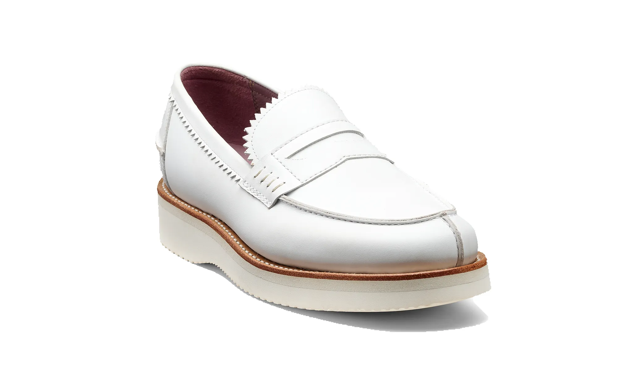 Maddie - White Leather sold by Barker Shoes