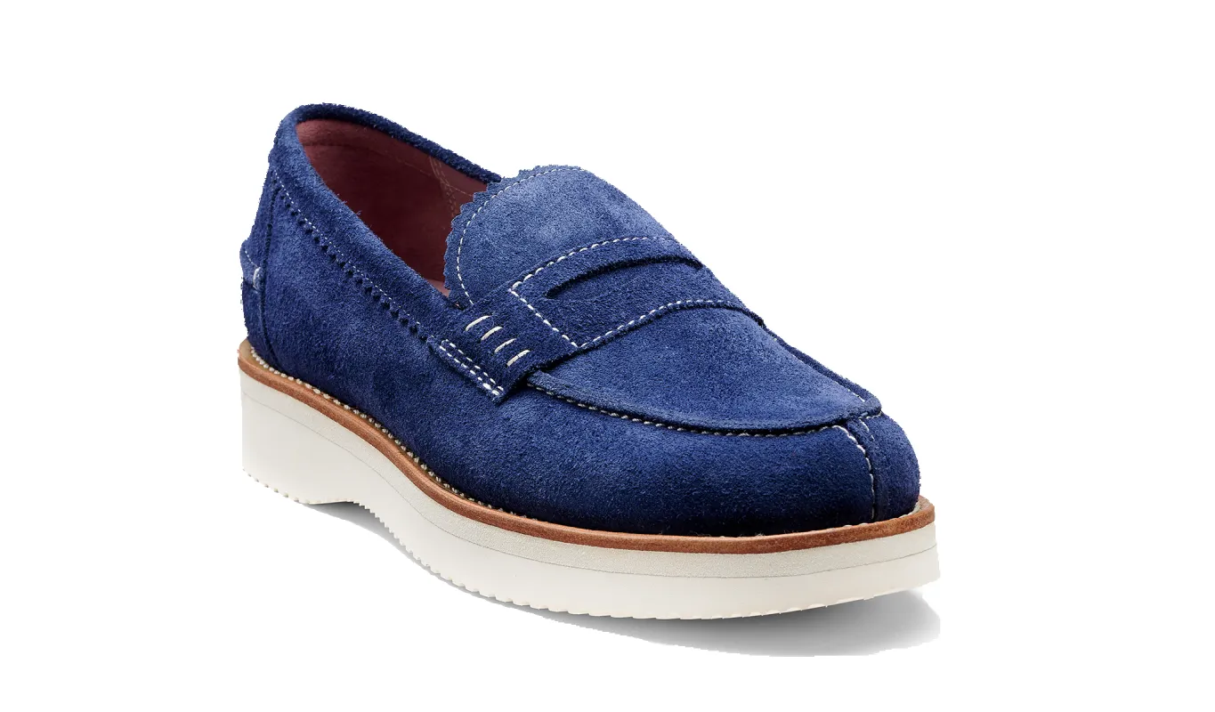 Maddie - Navy Suede sold by Barker Shoes