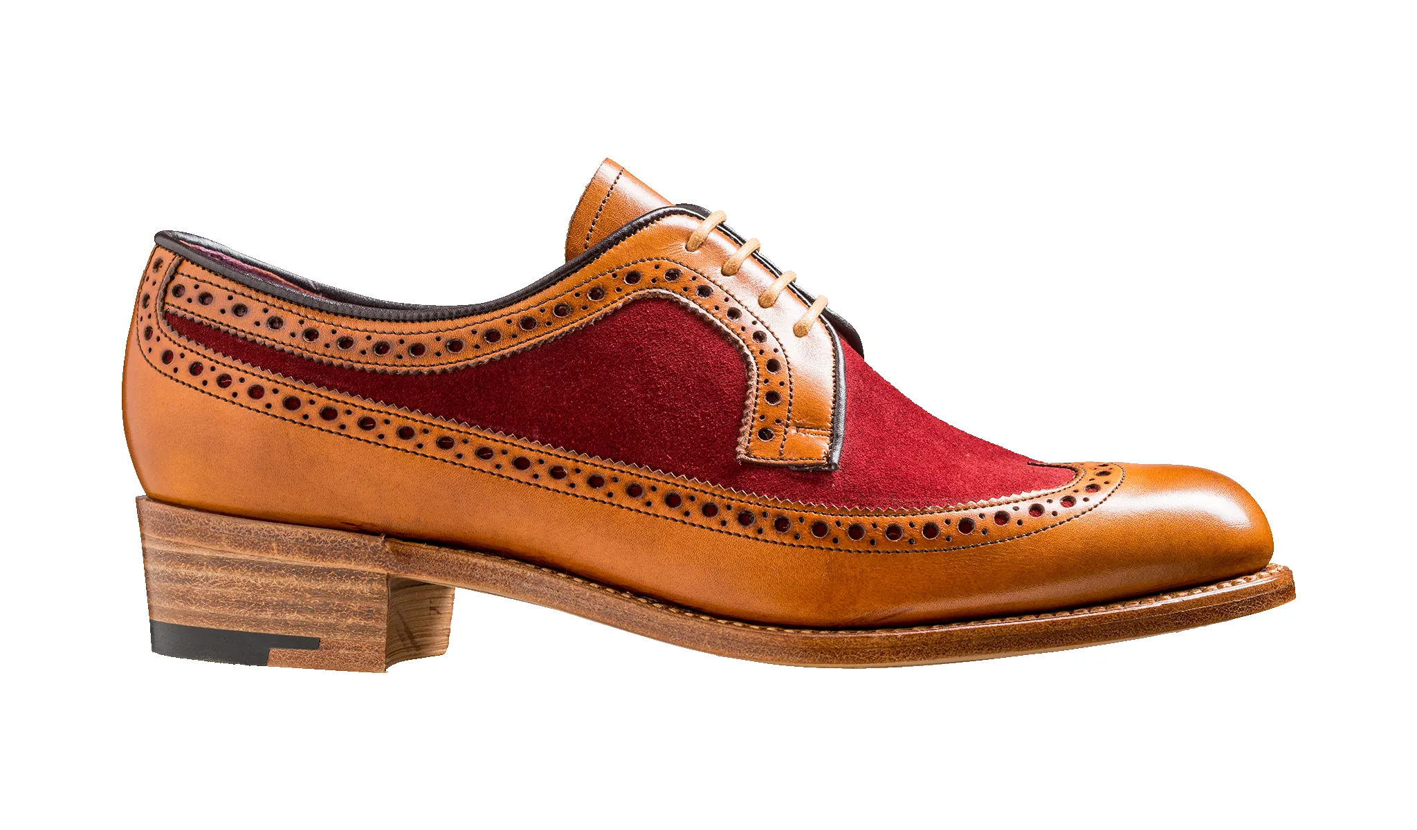 Abbey - Cedar Calf / Burgundy Suede sold by Barker Shoes product image thumbnail 2