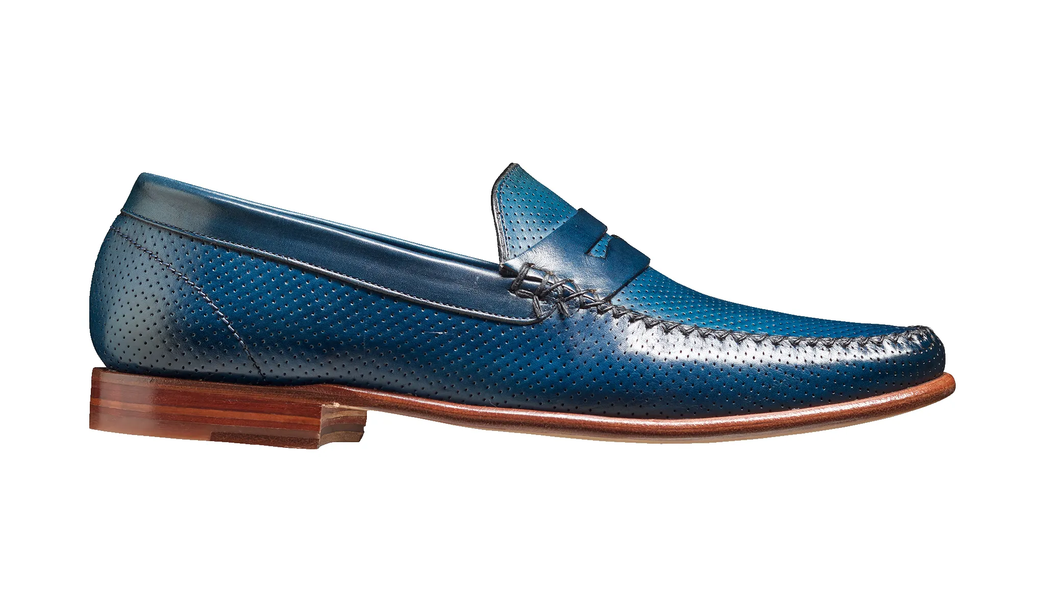 William - Navy Perf Hand Painted / Blue Saddle sold by Barker Shoes product image thumbnail 2