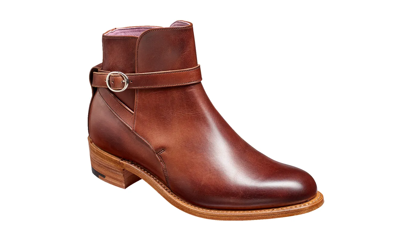 Mae - Walnut Calf Walnut Strap made by Barker Shoes