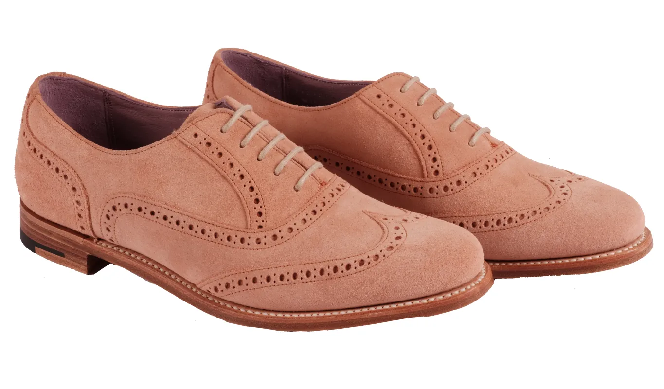 Freya - Peach Suede made by Barker Shoes