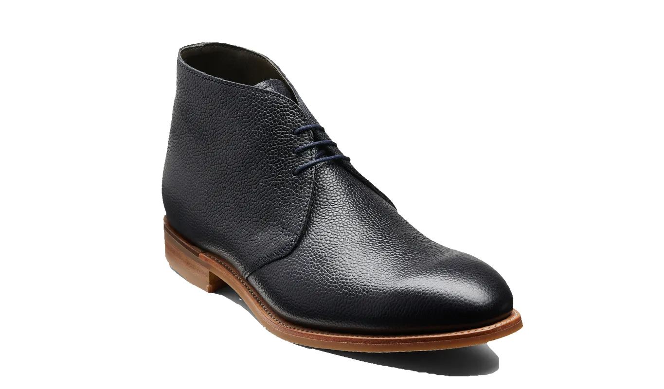 Burwick - Navy Grain made by Barker Shoes