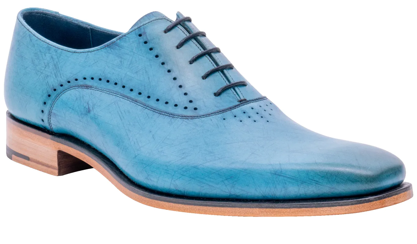 Witney - Blue Calf Hatch Effect sold by Barker Shoes