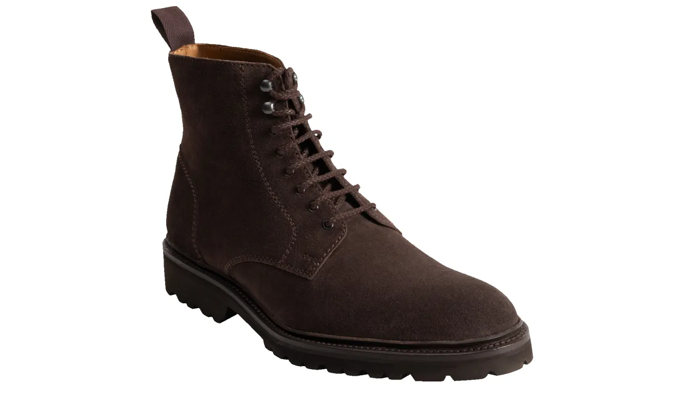 Newquay - Dark Brown Suede sold by Barker Shoes