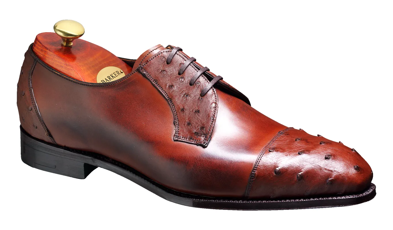 Dorchester - Brown Calf / Ostrich sold by Barker Shoes
