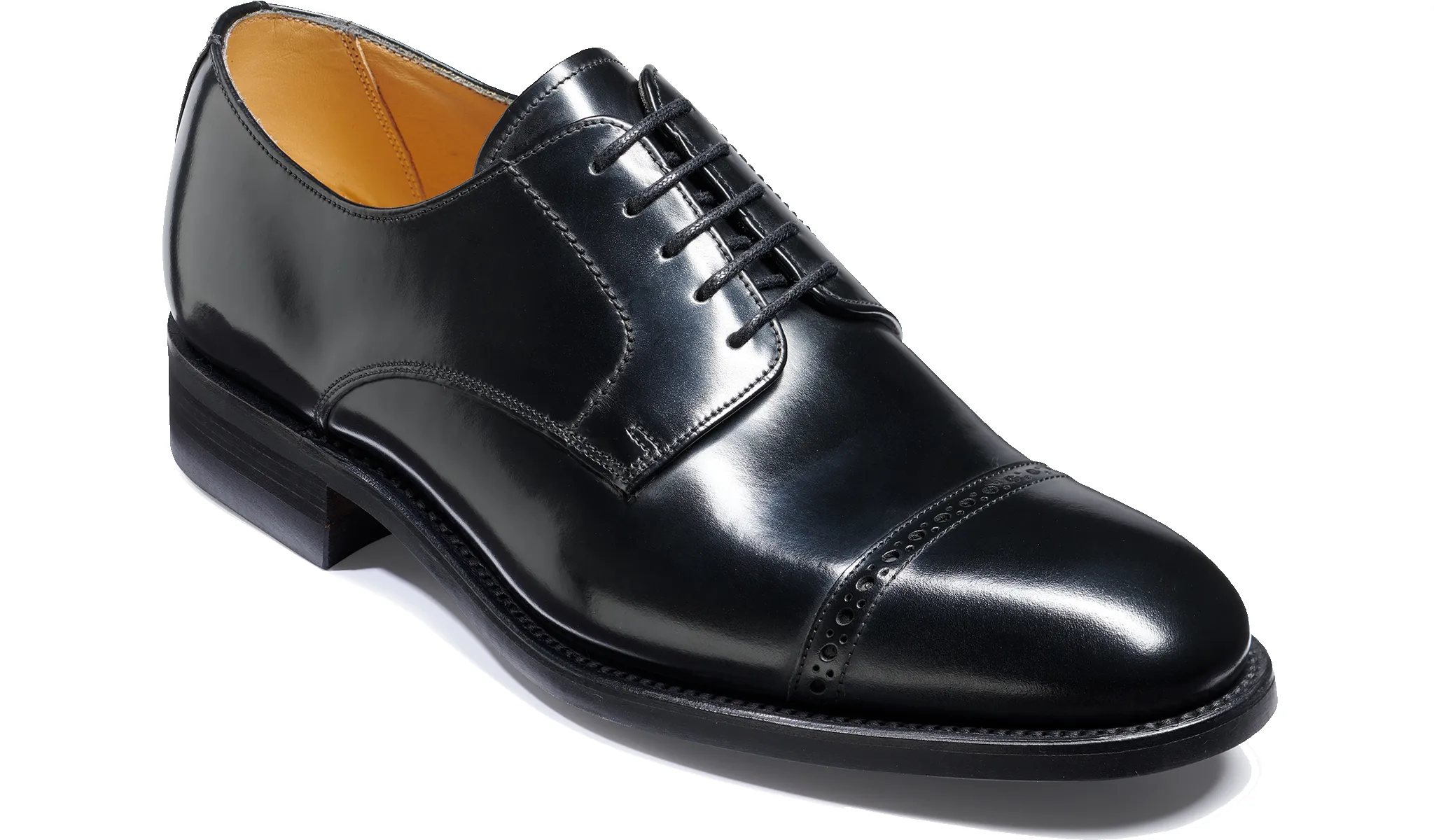 Angel - Black Hi-Shine sold by Barker Shoes