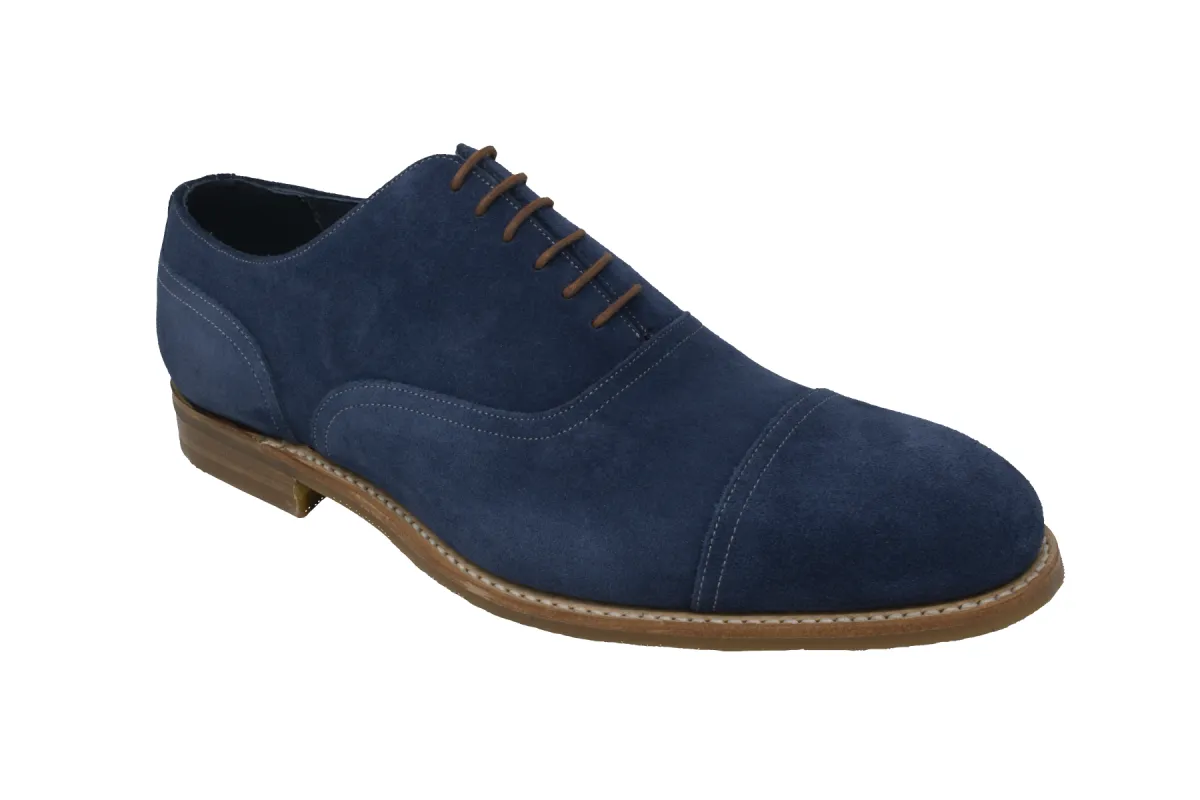 Pullman - Bluette Suede sold by Barker Shoes