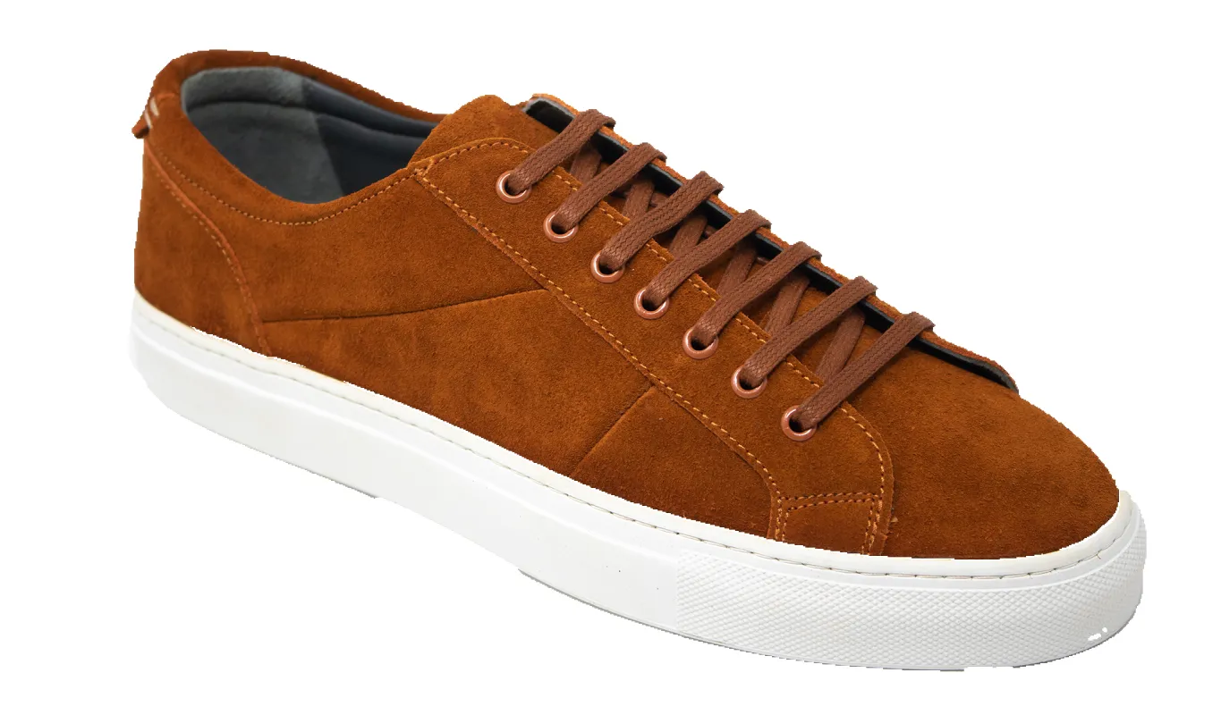 Archie - Copper Orange Suede sold by Barker Shoes