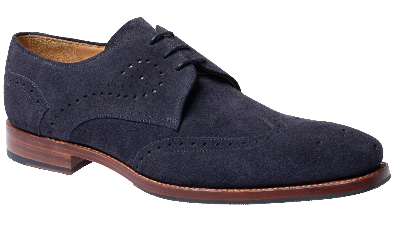 George - Dark Blue Suede sold by Barker Shoes