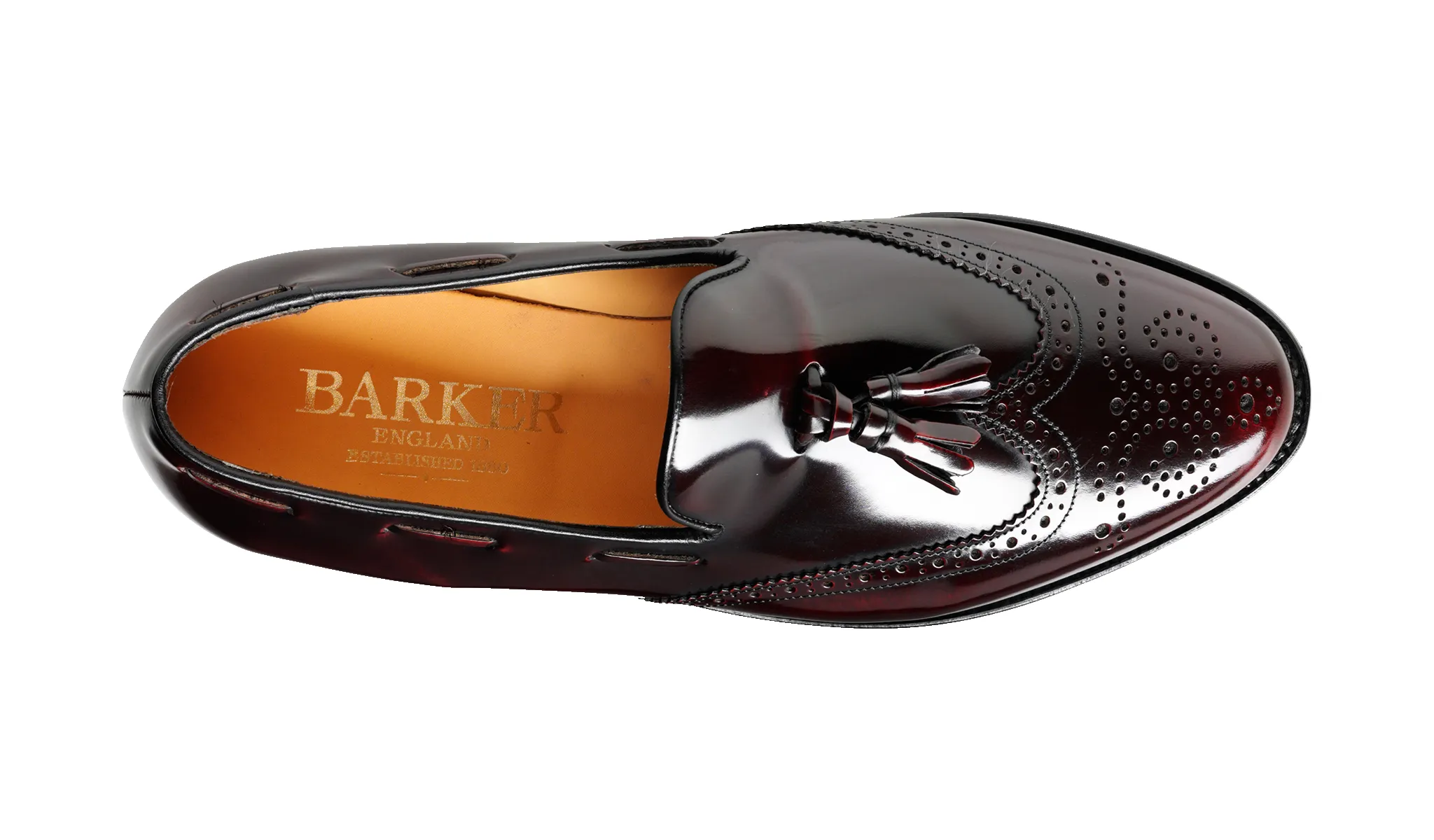 Clive - Burgundy Hi-Shine sold by Barker Shoes product image thumbnail 3