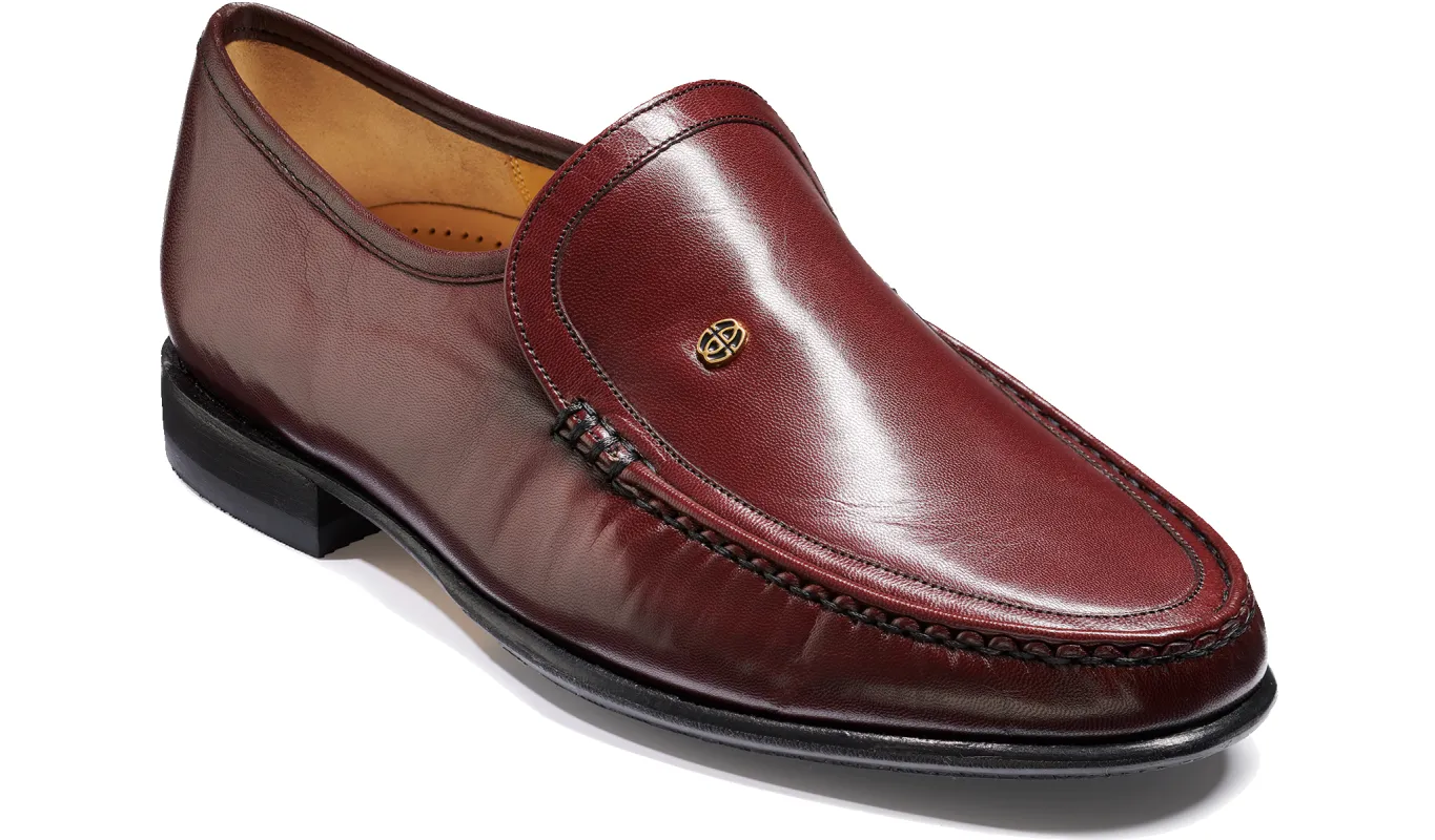 Valencia - Burgundy Kid sold by Barker Shoes