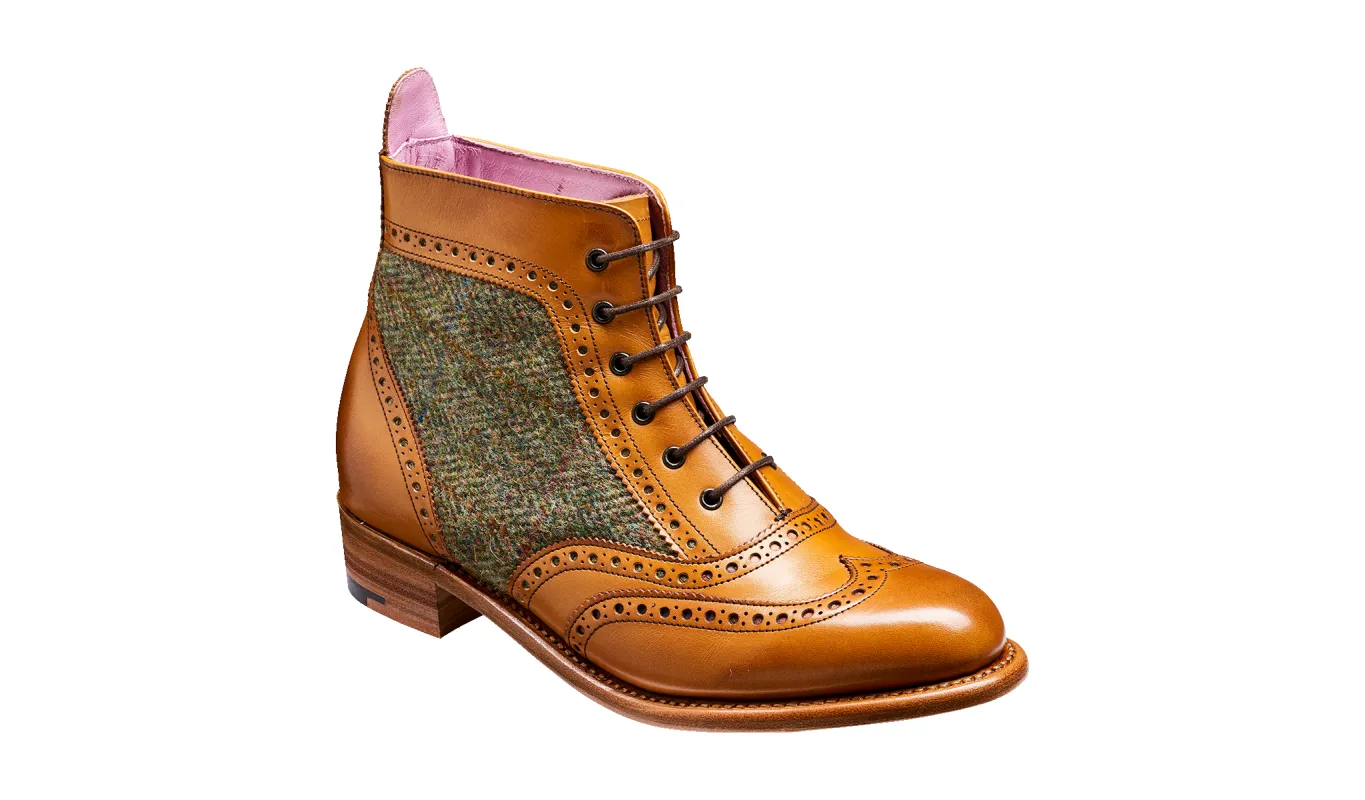 Grace - Cedar Calf / Green Tweed sold by Barker Shoes