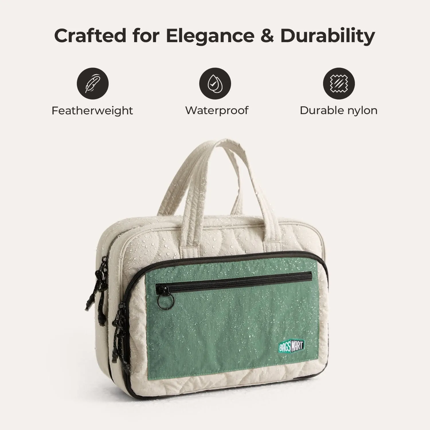 Walker Hanging Travel Toiletry Bag with Waterproof Compartment sold by Bagsmart product image thumbnail 5