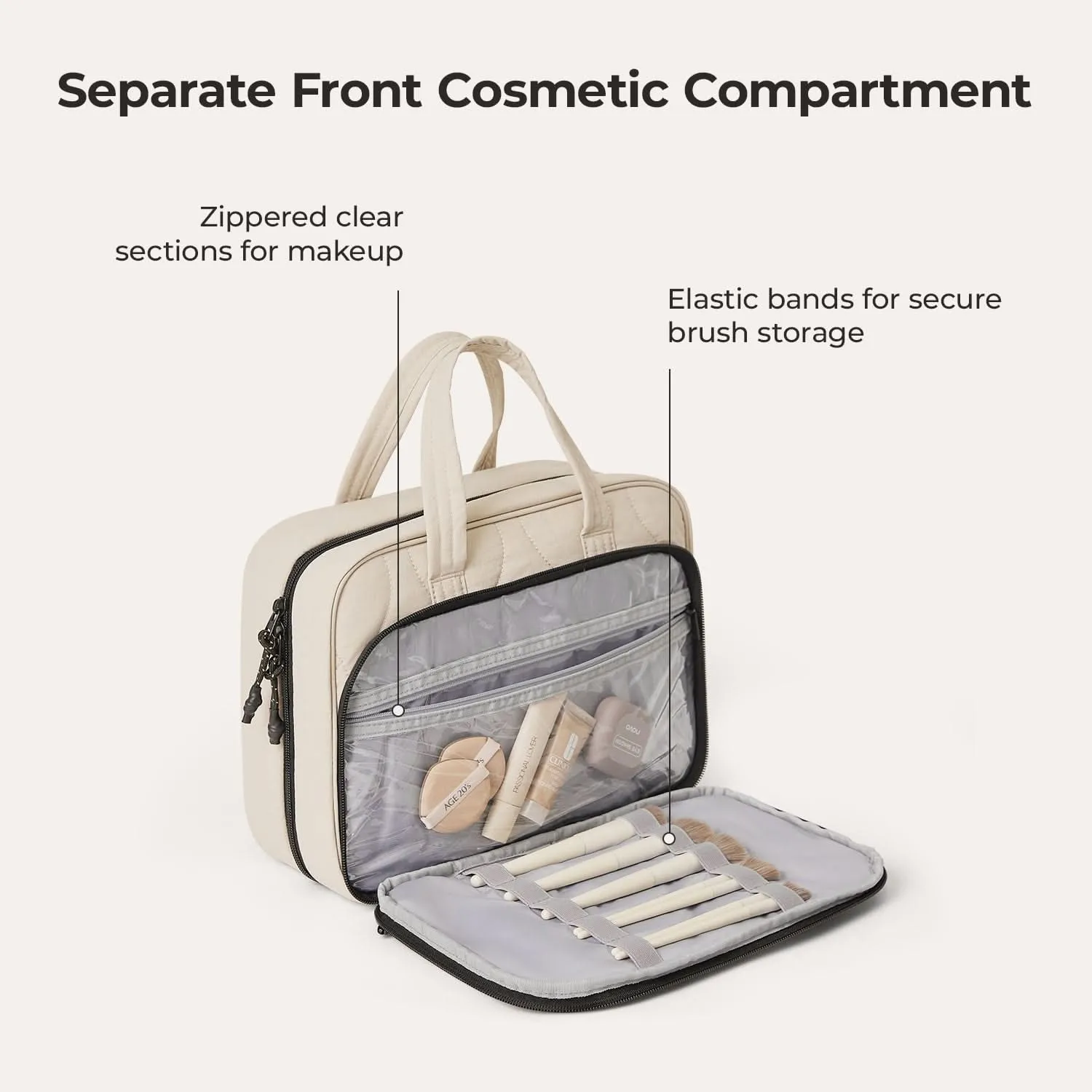 Walker Hanging Travel Toiletry Bag with Waterproof Compartment sold by Bagsmart product image thumbnail 3