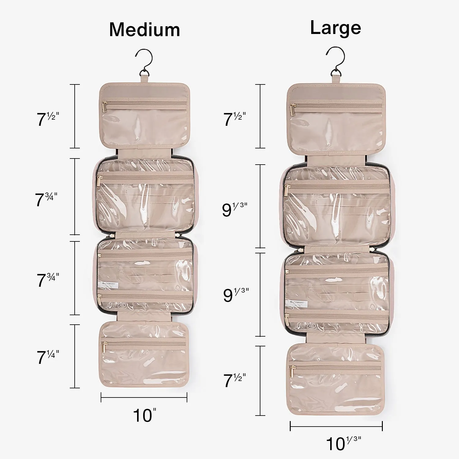 Bonchemin Pink The Space Saver Toiletry Bag sold by Bagsmart product image thumbnail 4