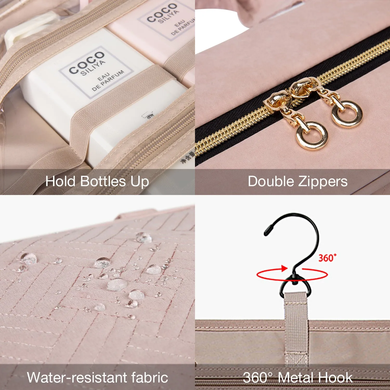 Bonchemin Pink The Space Saver Toiletry Bag sold by Bagsmart product image thumbnail 5