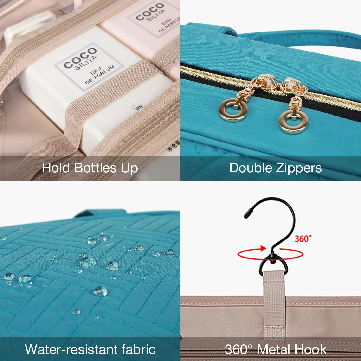 Bonchemin Teal The Space Saver Toiletry Bag sold by Bagsmart product image thumbnail 4