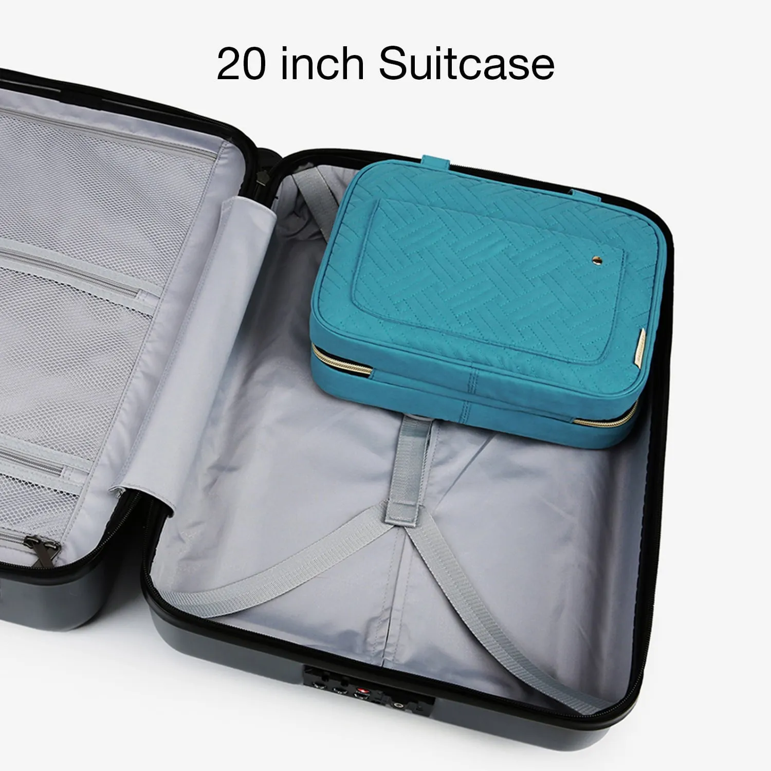 Bonchemin Teal The Space Saver Toiletry Bag sold by Bagsmart product image thumbnail 3