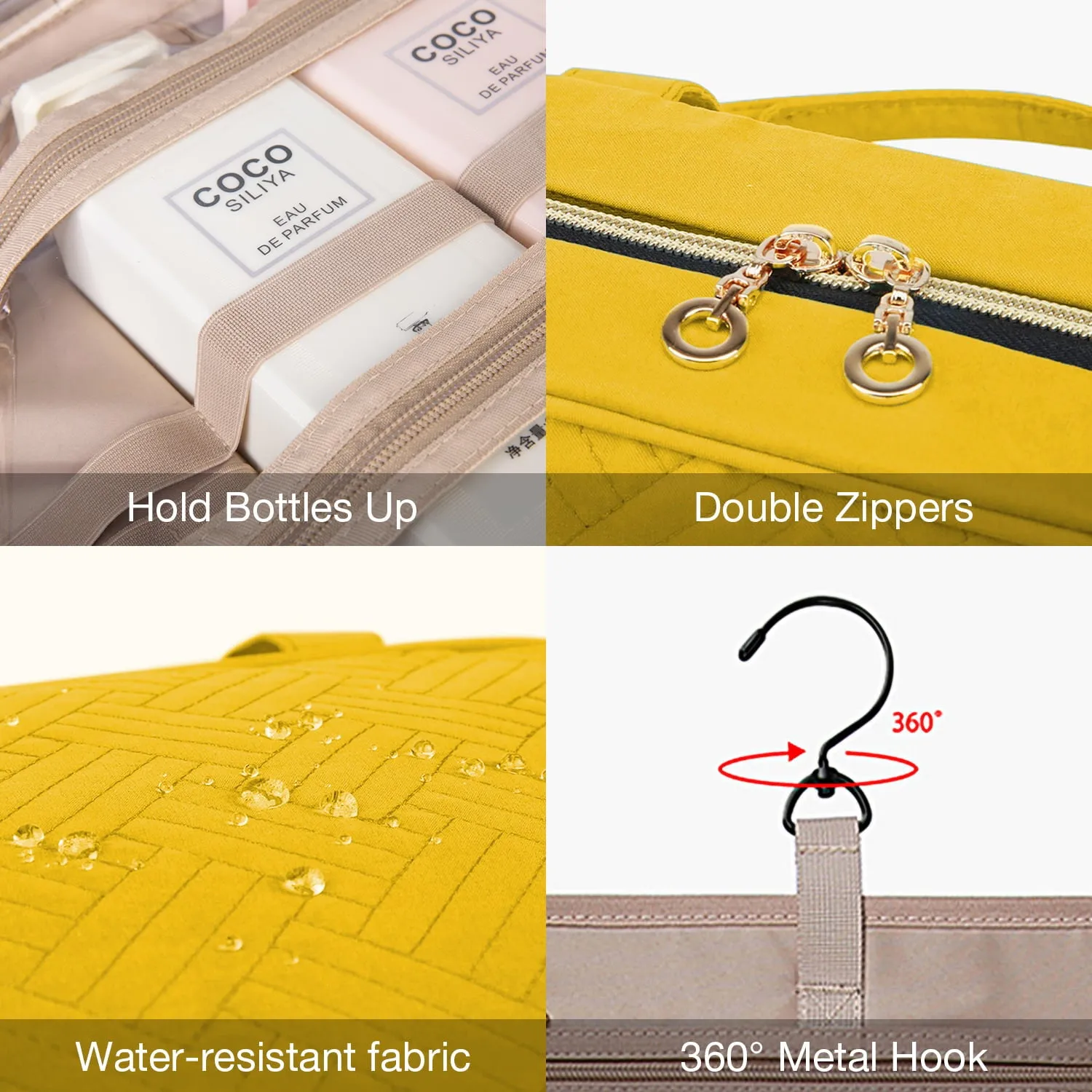 Bonchemin Yellow The Space Saver Toiletry Bag sold by Bagsmart product image thumbnail 4