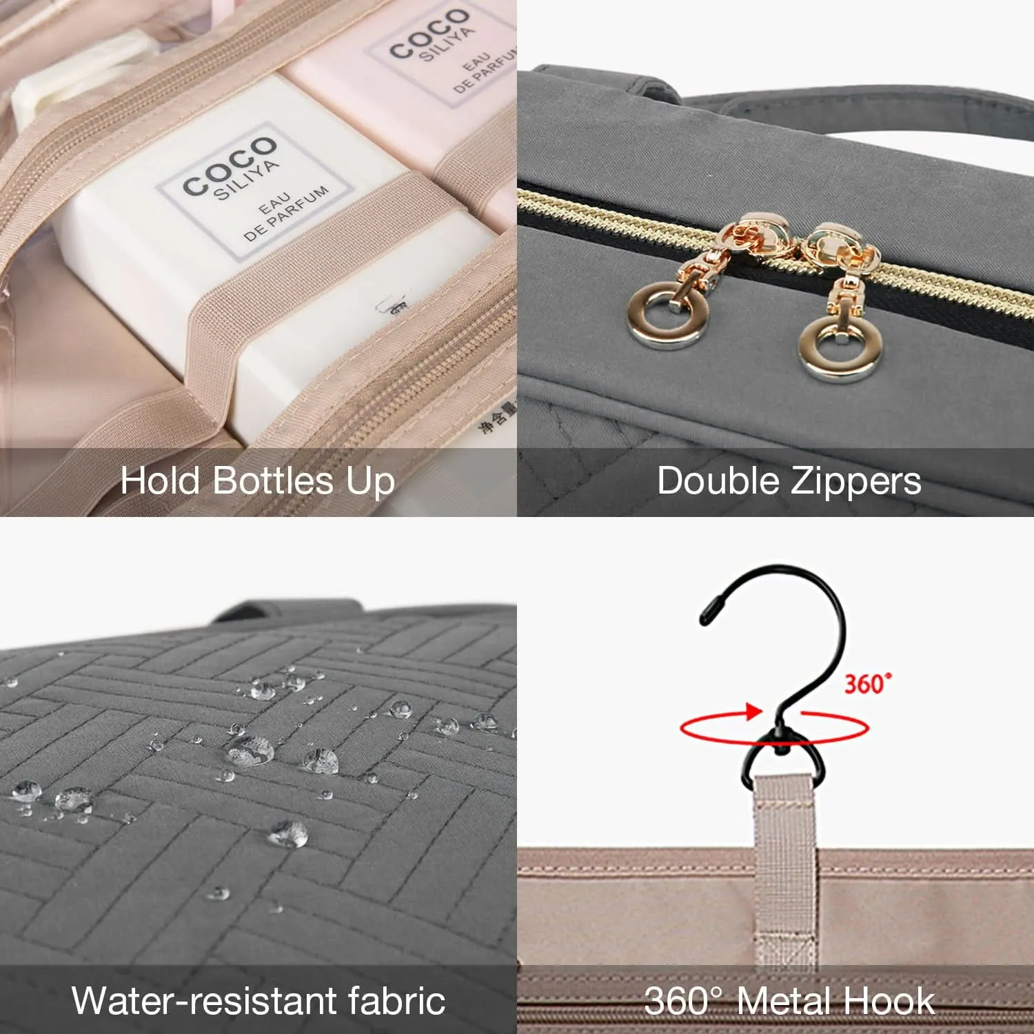 Bonchemin Grey The Space Saver Toiletry Bag sold by Bagsmart product image thumbnail 4