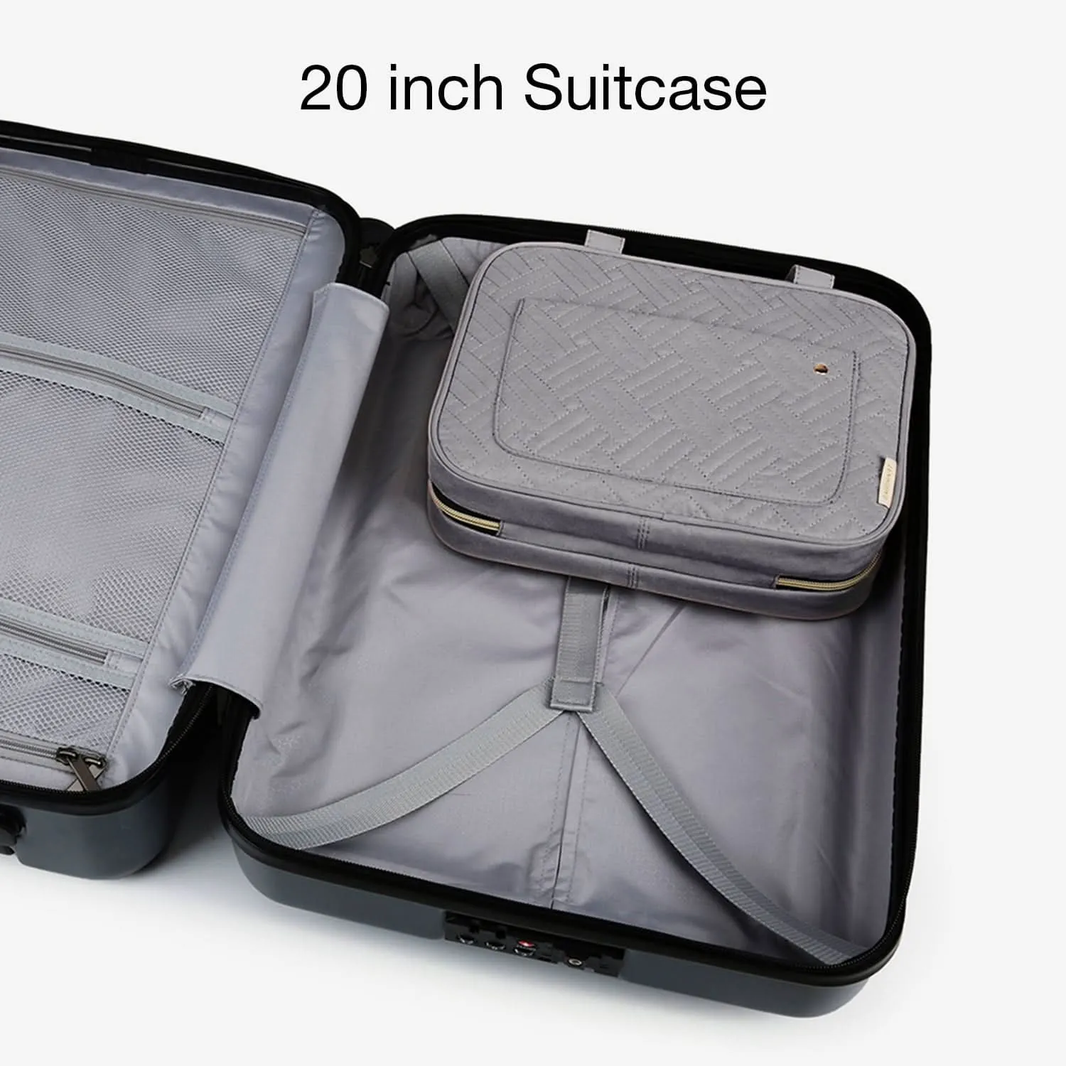 Bonchemin Grey The Space Saver Toiletry Bag sold by Bagsmart product image thumbnail 3