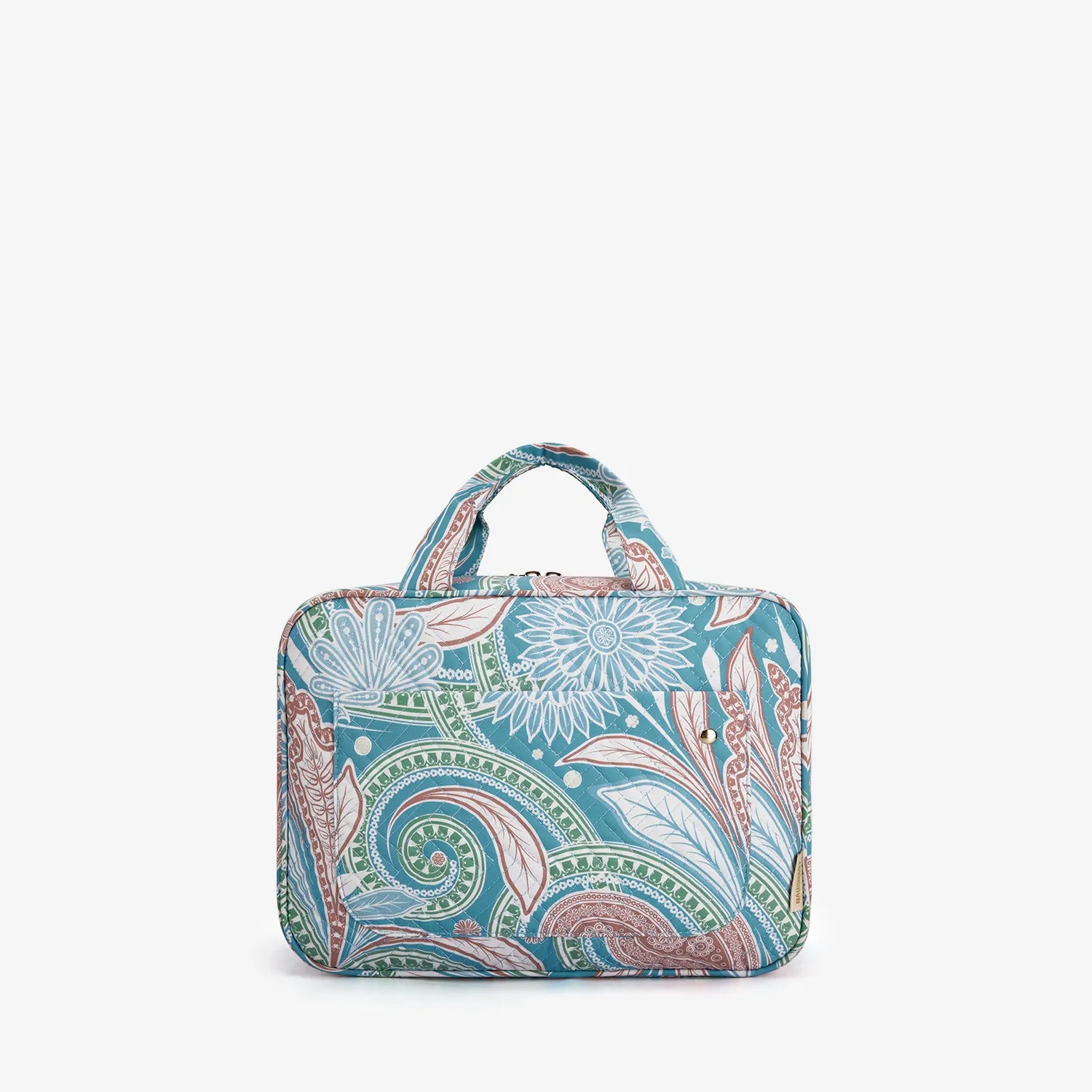 Bonchemin Green Paisley The Space Saver Toiletry Bag sold by Bagsmart