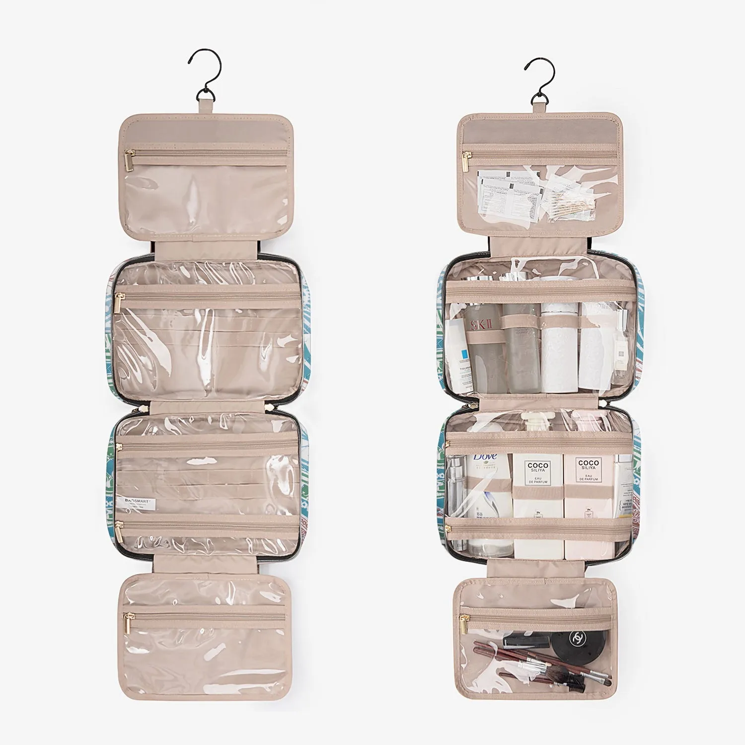 Bonchemin Green Paisley The Space Saver Toiletry Bag sold by Bagsmart product image thumbnail 2