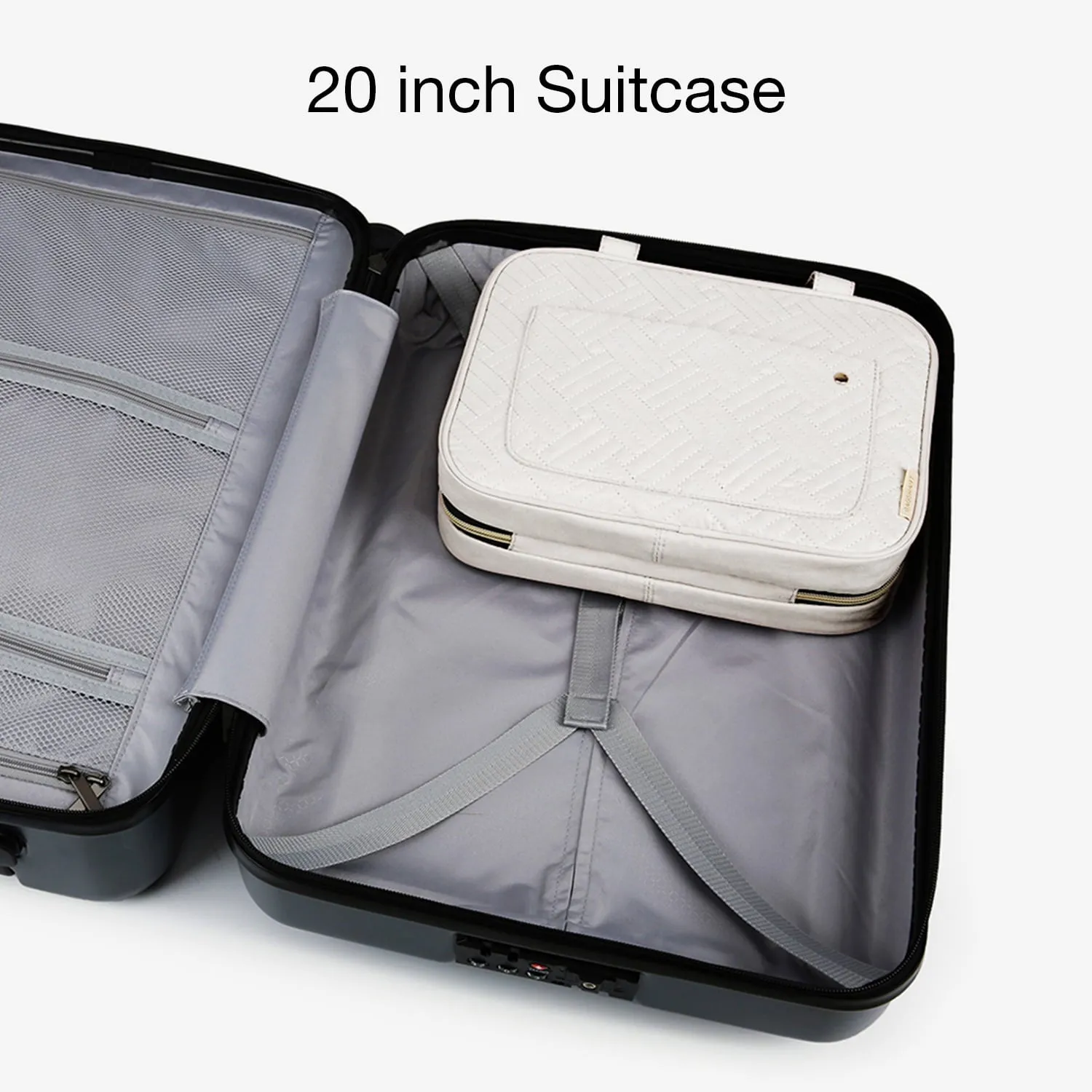 Bonchemin Beige The Space Saver Toiletry Bag sold by Bagsmart product image thumbnail 3