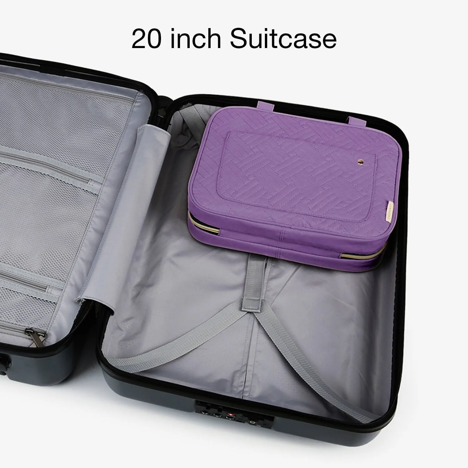 Bonchemin Purple The Space Saver Toiletry Bag sold by Bagsmart product image thumbnail 3