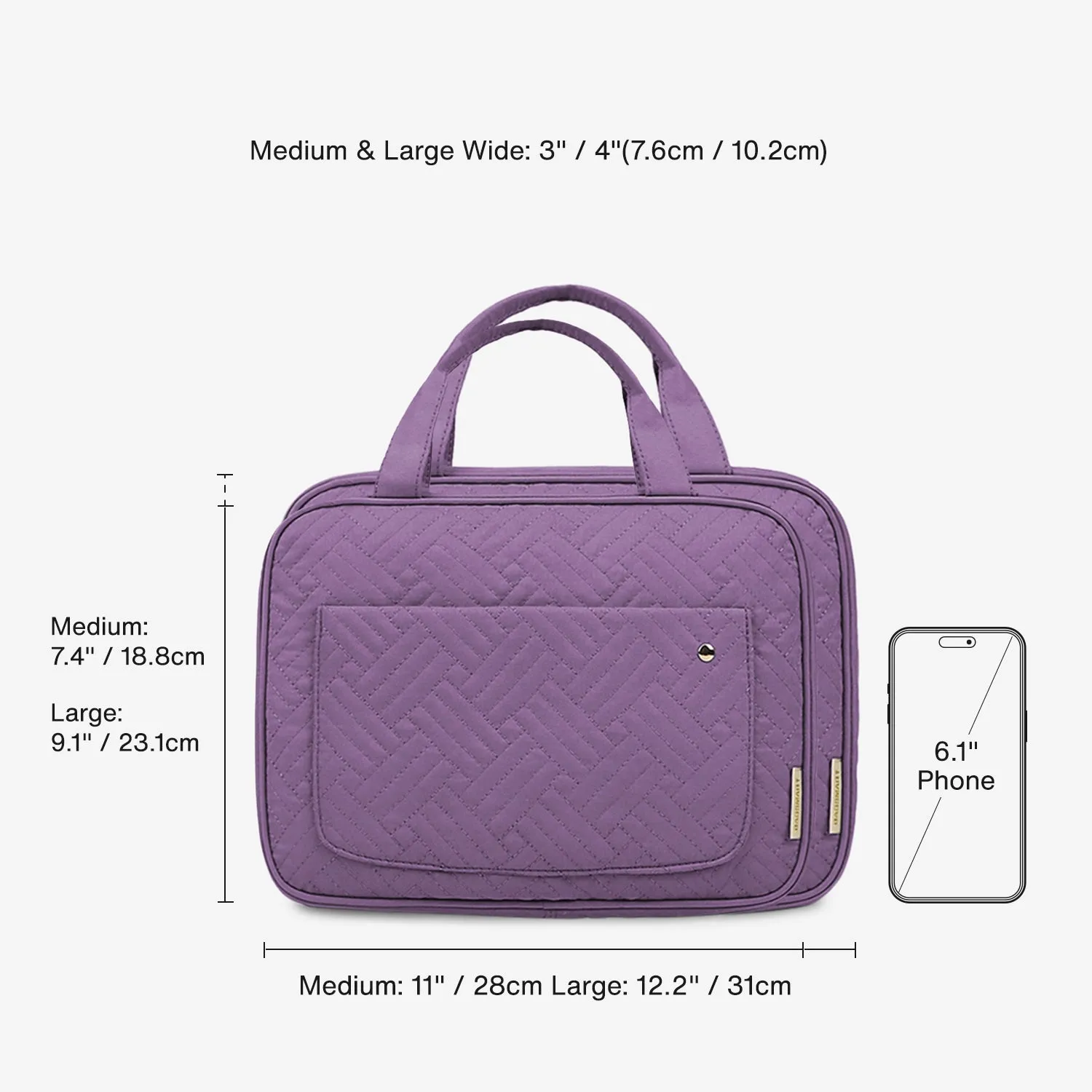 Bonchemin Purple The Space Saver Toiletry Bag sold by Bagsmart product image thumbnail 5