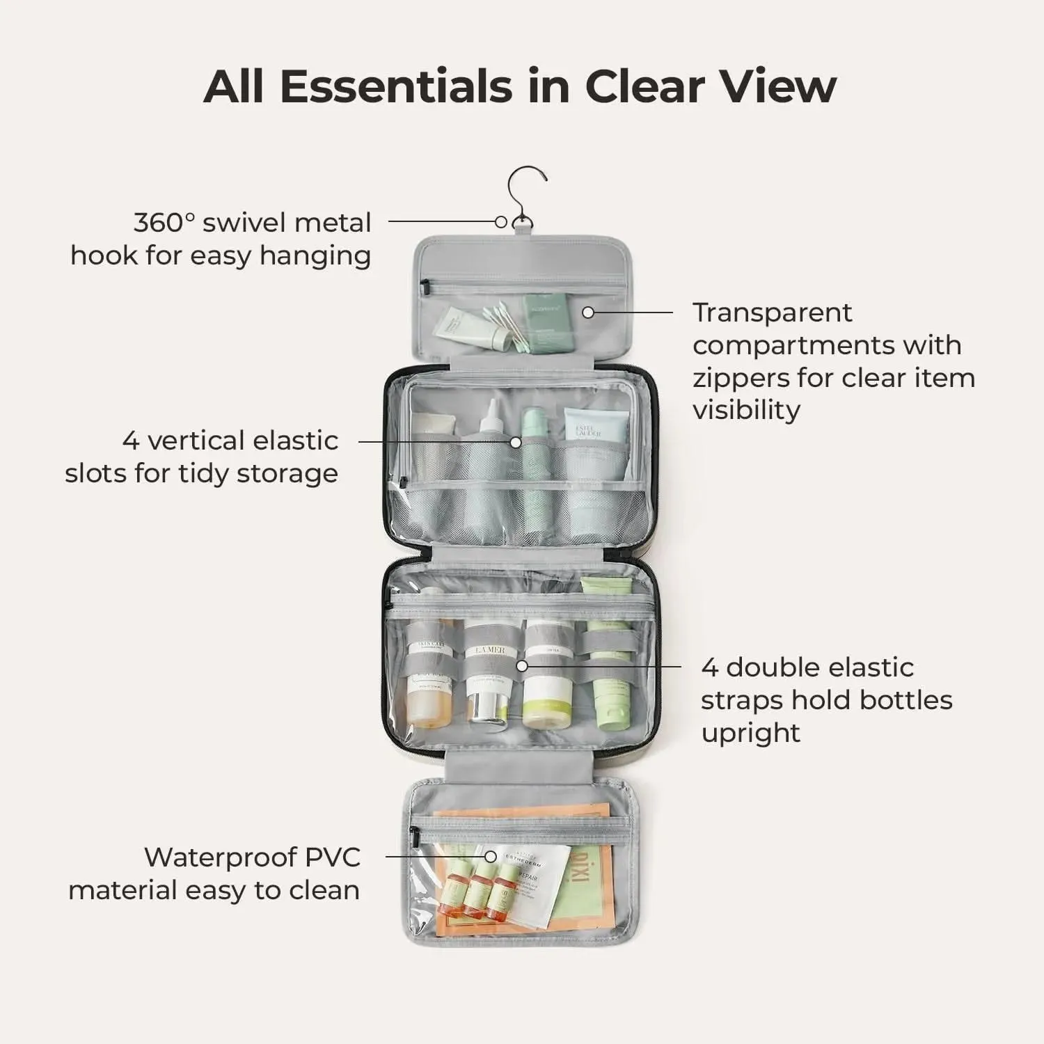 Paz Hanging Toiletry Bag sold by Bagsmart product image thumbnail 2