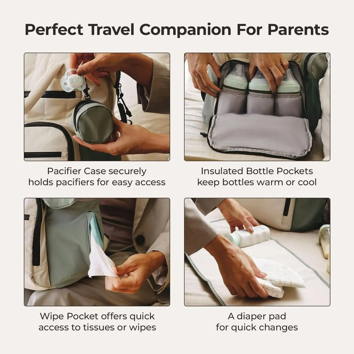 Paz 25L Diaper Backpack sold by Bagsmart product image thumbnail 5