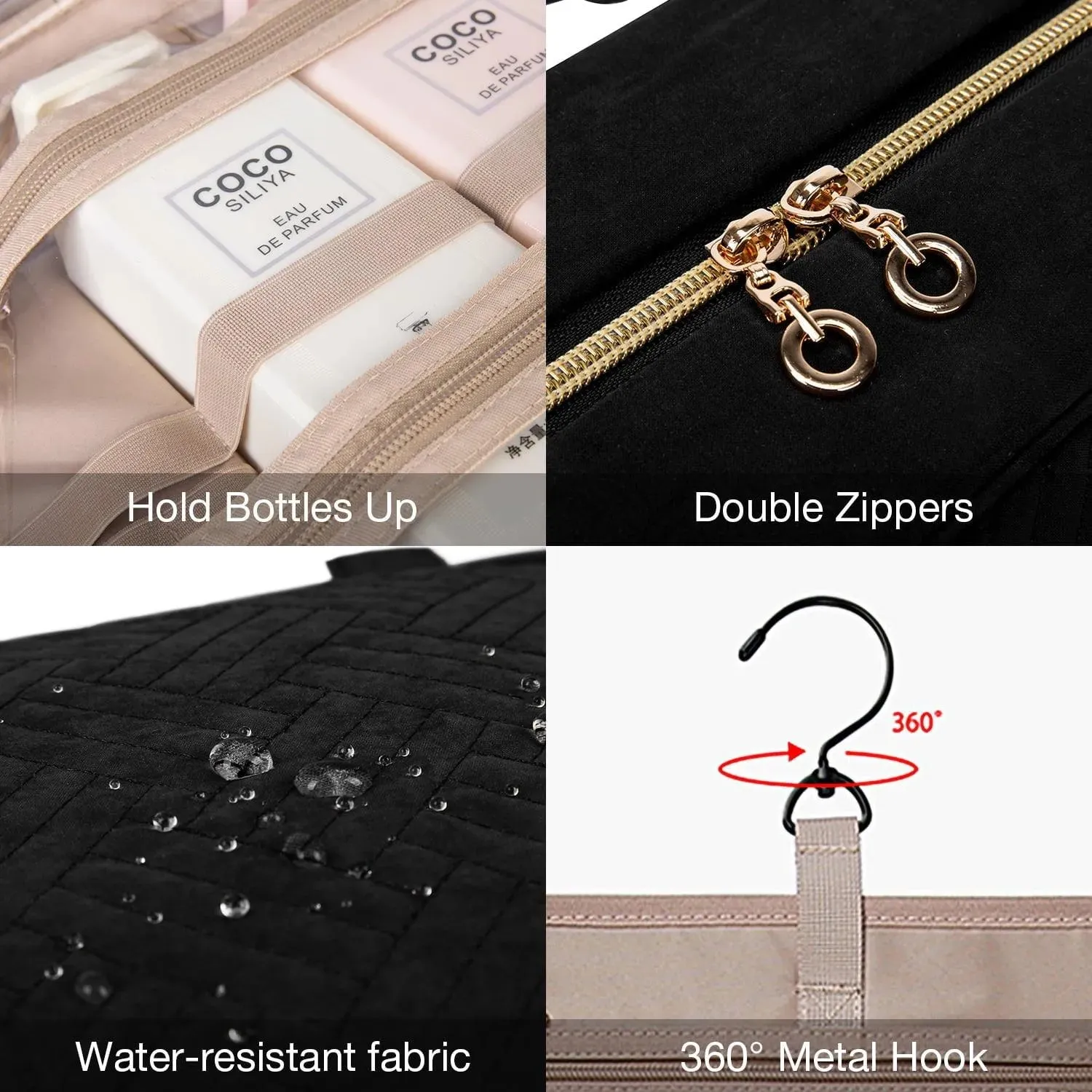 Black Toiletry Bag sold by Bagsmart product image thumbnail 5