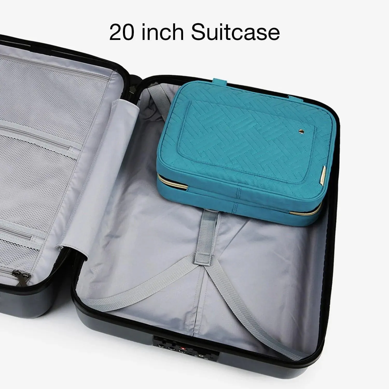 Bonchemin Teal Toiletry Bag sold by Bagsmart product image thumbnail 3