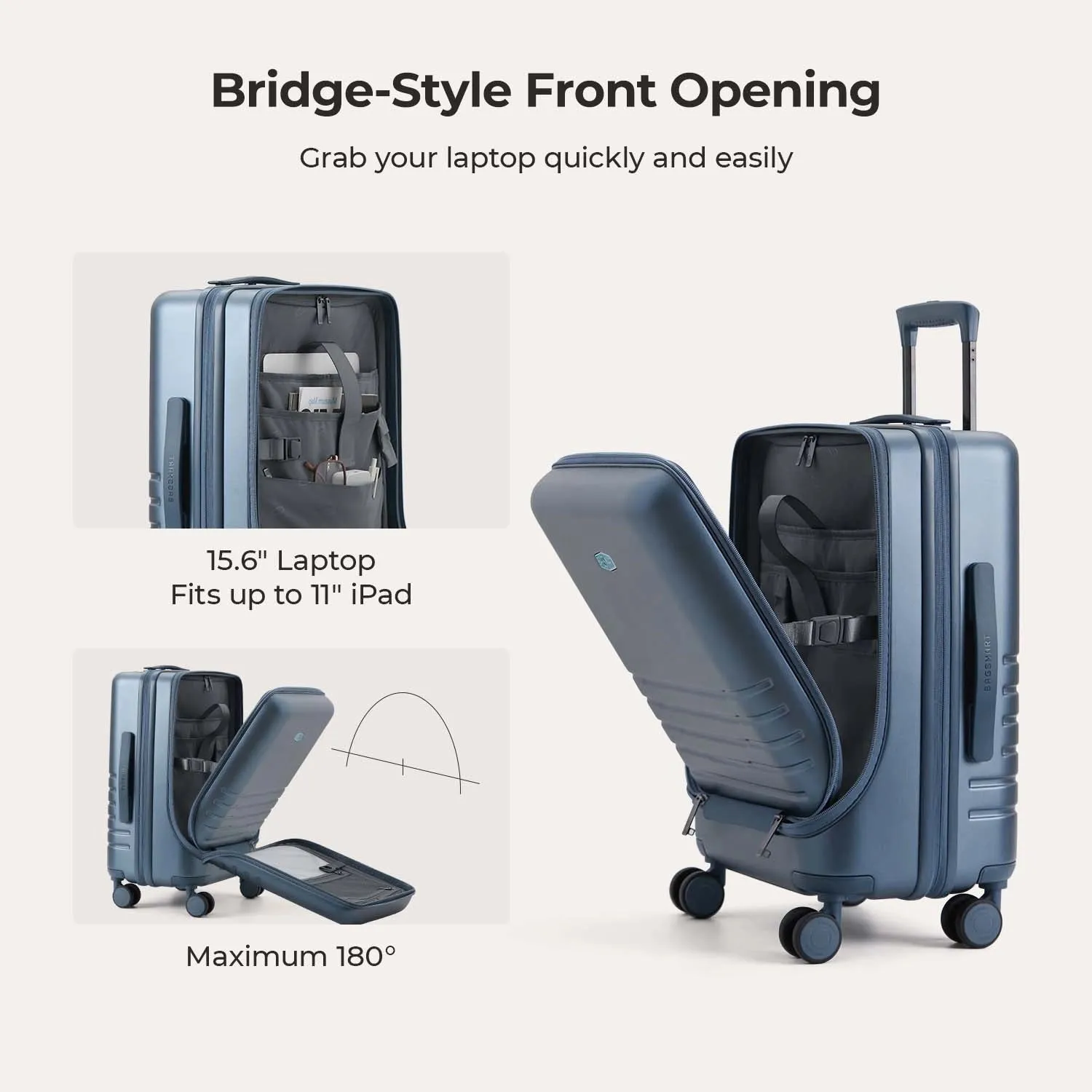 Getaway 20'' Carry-on: Front-Opening sold by Bagsmart product image thumbnail 3