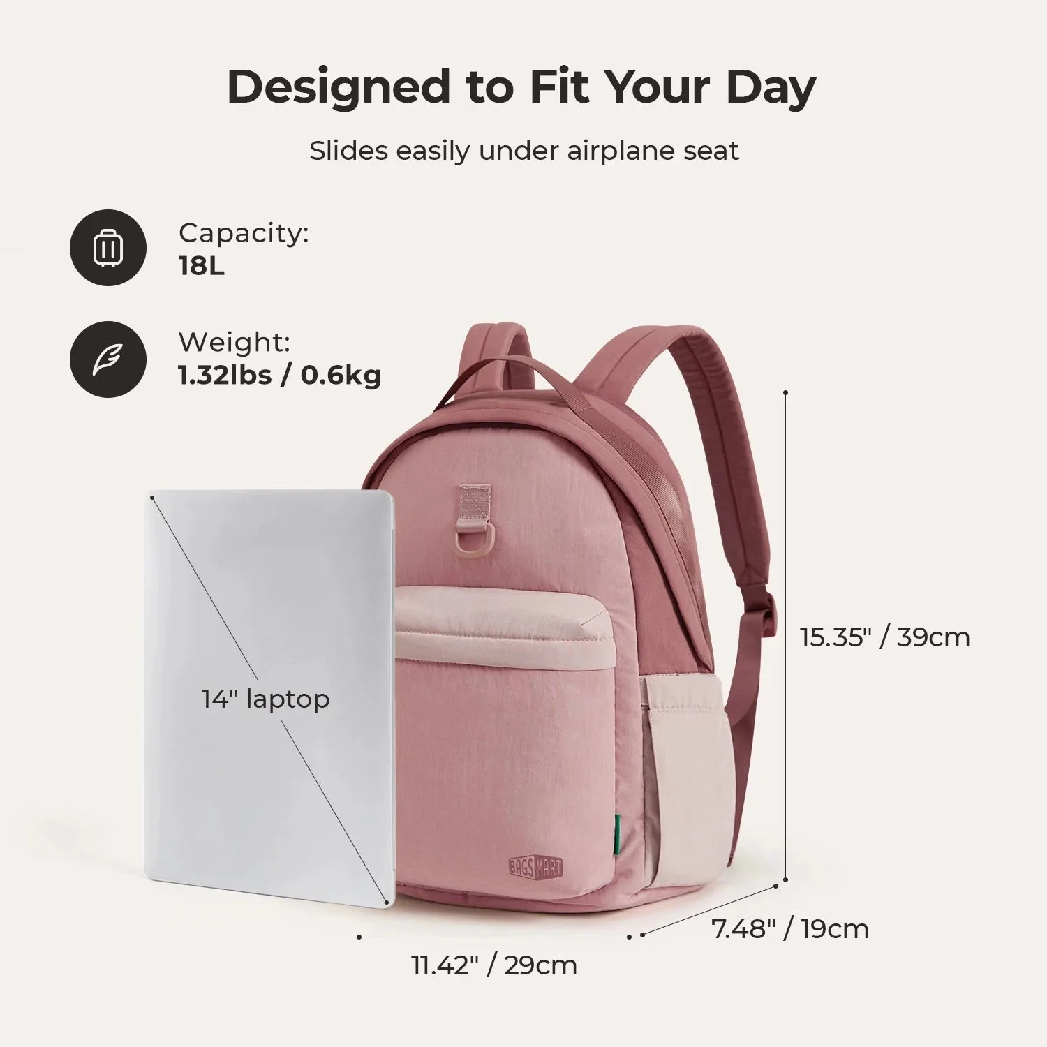 Crush 18L Backpack sold by Bagsmart product image thumbnail 2