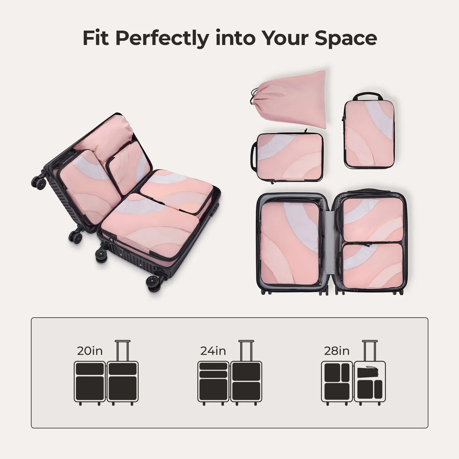 BAGSMART Compression Packing Cubes sold by Bagsmart product image thumbnail 3