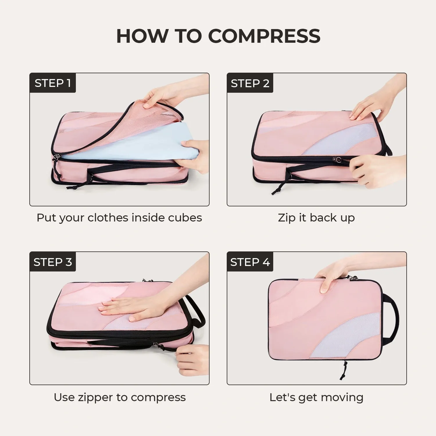 BAGSMART Compression Packing Cubes sold by Bagsmart product image thumbnail 4