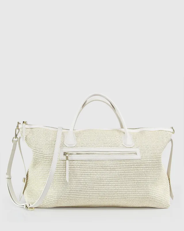 Wild Heart Weekender Bag - Natural Raffia sold by Belle & Bloom
