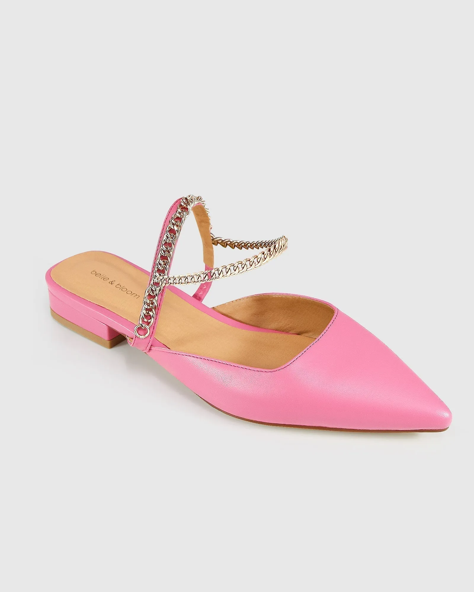 On The Go Leather Flat - Hot Pink sold by Belle & Bloom product image thumbnail 3
