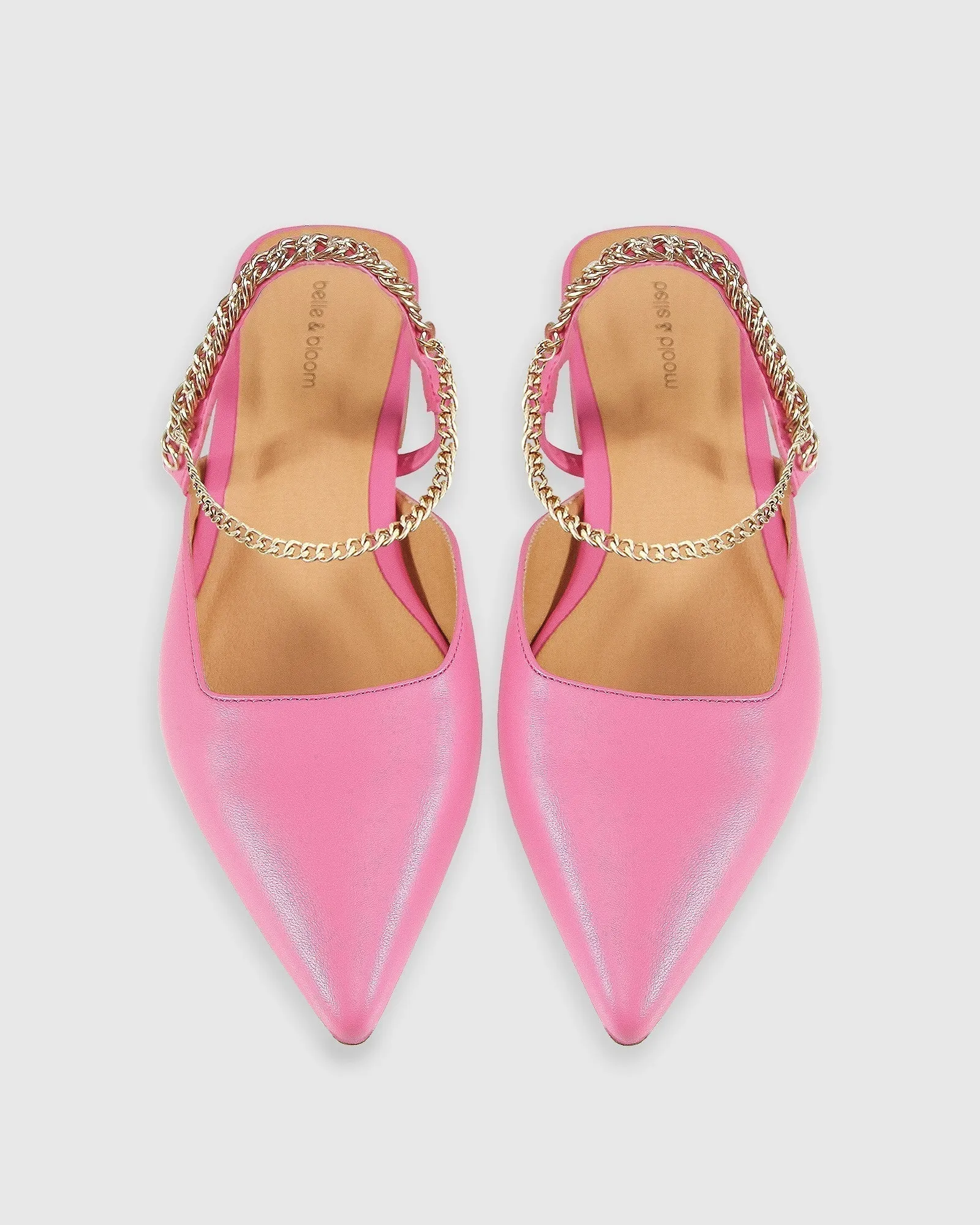 On The Go Leather Flat - Hot Pink sold by Belle & Bloom product image thumbnail 4