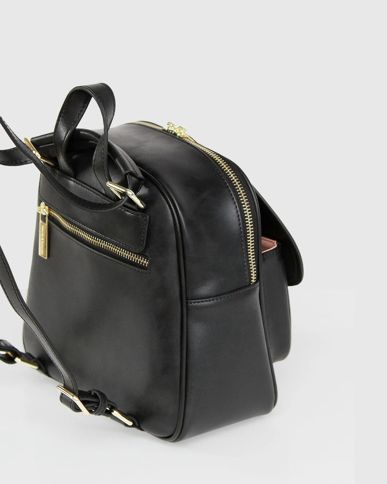 Camila Leather Backpack - Black sold by Belle & Bloom product image thumbnail 5