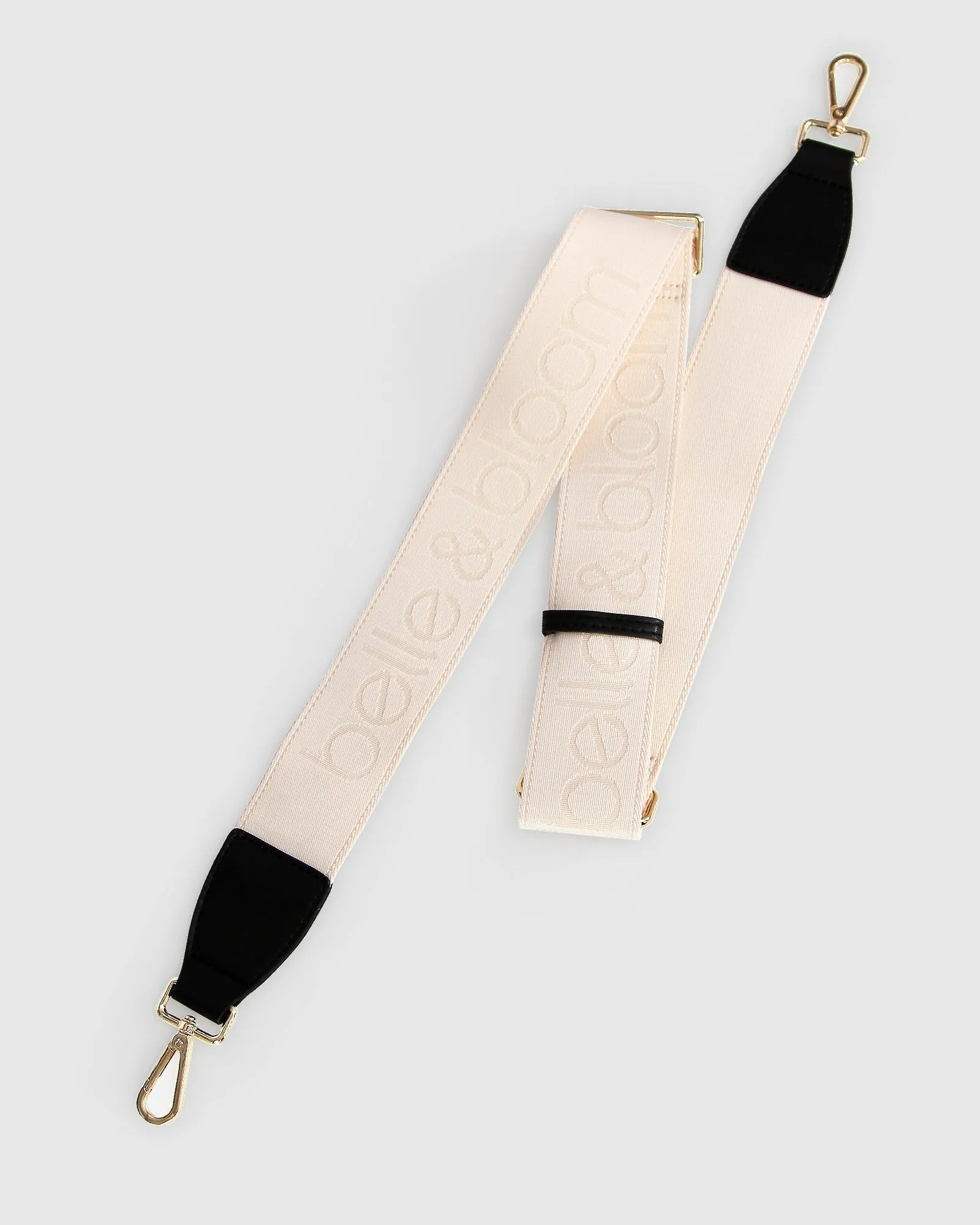 Classic Weft Shoulder Strap - Cream/Black sold by Belle & Bloom